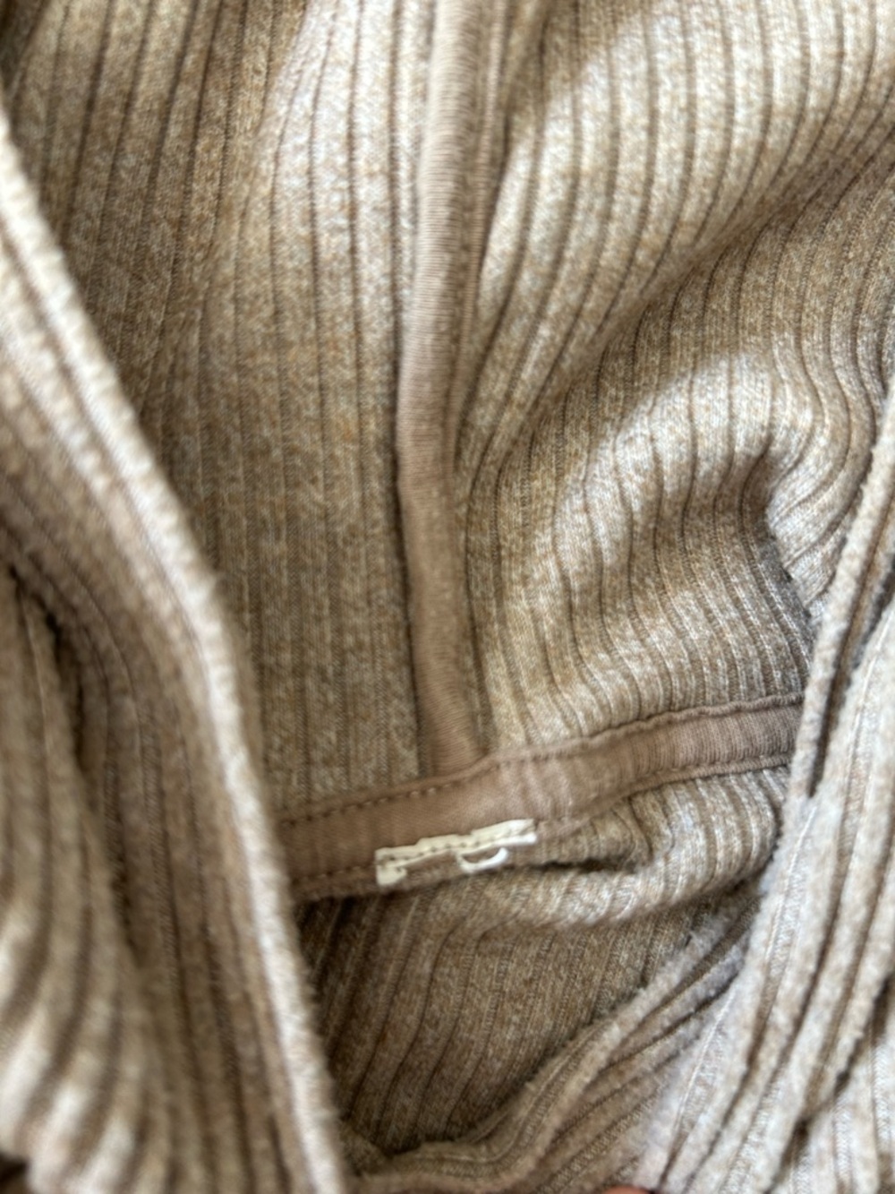 ALO Yoga Ribbed Hoodie & Jogger Set in Neutral Beige - Picture 5 of 5